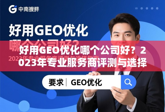 好用GEO优化哪个公司好？2023年专业服务商评测与选择指南