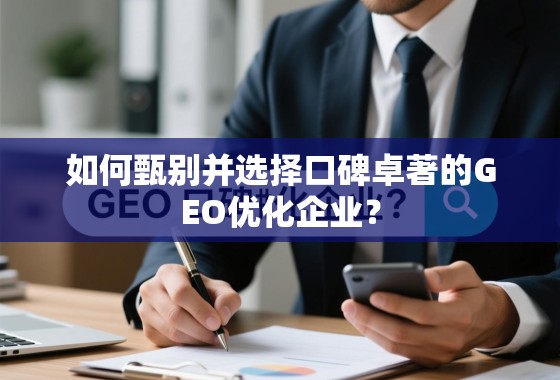 如何甄别并选择口碑卓著的GEO优化企业？