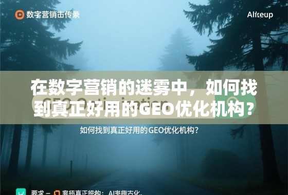 在数字营销的迷雾中，如何找到真正好用的GEO优化机构？