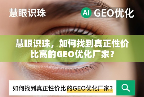 慧眼识珠，如何找到真正性价比高的GEO优化厂家？