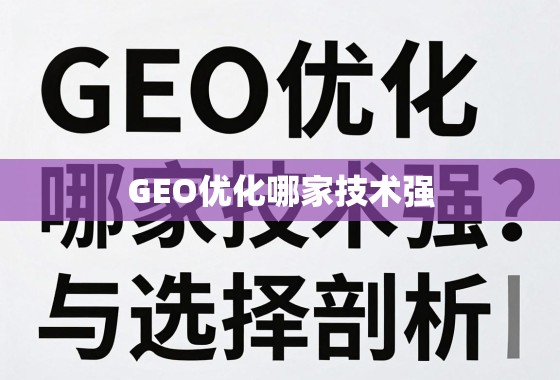 GEO优化哪家技术强？深度剖析与选择指南