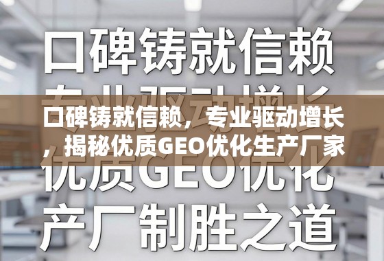 口碑铸就信赖，专业驱动增长，揭秘优质GEO优化生产厂家的制胜之道