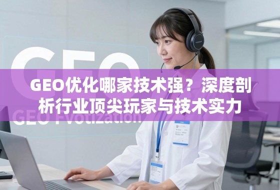GEO优化哪家技术强？深度剖析行业顶尖玩家与技术实力