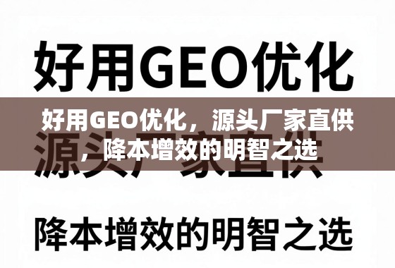 好用GEO优化，源头厂家直供，降本增效的明智之选