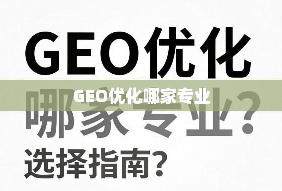 GEO优化哪家专业？深度剖析与选择指南