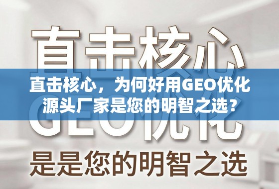 直击核心，为何好用GEO优化源头厂家是您的明智之选？