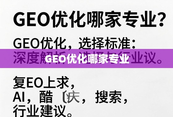 GEO优化哪家专业？深度解析选择标准与行业佼�建议