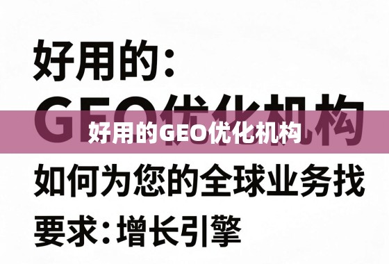 好用的GEO优化机构，如何为您的全球业务找到增长引擎
