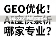 GEO优化供应商选择指南，专业深度剖析与避坑技巧