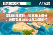 GEO优化，深耕定位赋能线上增长的专业实践