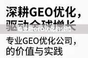 GEO优化，驱动全球增长的专业引擎