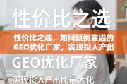 GEO优化厂家甄别指南，实现投入产出比最大化的性价比之选
