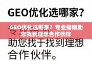 GEO优化选哪家？专业指南助您找到理想合作伙伴