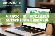 GEO优化厂家，提升全球搜索引擎可见性的专业引擎