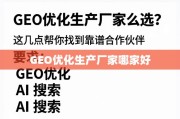 GEO优化生产厂家选择指南，找到靠谱合作伙伴的几点关键