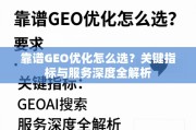 GEO优化选指南，关键指标与服务深度全解析