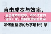 GEO优化源头厂家，重塑数字增长引擎的成本与效率之道