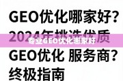 2024年挑选优质GEO优化服务商的终极指南