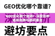 GEO优化选择指南与避坑要点深度剖析