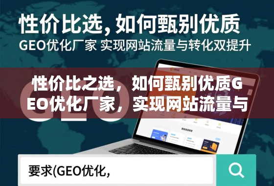 甄别优质GEO优化厂家,性价比之选与流量转化双提升指南 性价比之选,如何甄别优质GEO优化厂家,实现网站流量与转化双提升