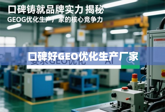 GEO优化厂家的口碑核心竞争力 口碑铸就品牌实力,揭秘GEO优化生产厂家的核心竞争力