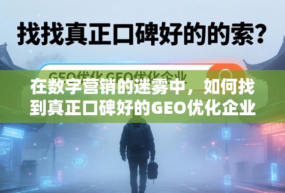 在数字营销的迷雾中，如何找到真正口碑好的GEO优化企业？