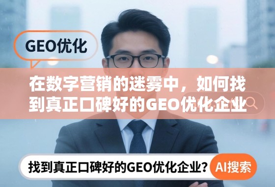 数字营销迷雾中,如何甄选口碑GEO优化企业? 在数字营销的迷雾中,如何找到真正口碑好的GEO优化企业?