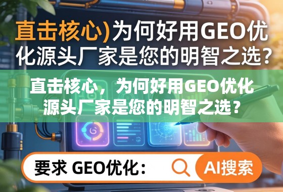GEO优化源头厂家,直击核心的明智之选 直击核心,为何好用GEO优化源头厂家是您的明智之选?